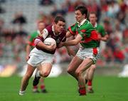 29 April 2001; Declan Meehan of Galway in action against Ray Connelly of Mayo during the Allianz GAA National Football League Division 1 Final match betweem Mayo and Galway at Croke Park in Dublin. Photo by Ray Lohan/Sportsfile