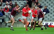 29 April 2001; Colin Corkery of Cork in action against David Murphy of Westmeath during the Allianz GAA National Football League Division 2 Final match between Westmeath and Cork at Croke Park in Dublin. Photo by Ray Lohan/Sportsfile