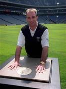 10 May 2001; DJ Carey, last seasons &quot;Hurler of the Year', was honoured again for his exploits of the summer of 2000 at the launch of the 2001 Guinness All Ireland Championship. DJ received the 'Giants of Hurling' treatment when his handprints and signature were captured in concrete at a function held in Croke Park. The completed concrete artwork is being presented to the City of Kilkenny where it will be permanently located. Photo by Ray McManus/Sportsfile
