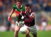 29 April 2001; Derek Savage of Galway in action against Kevin Cahill of Mayo during the Allianz GAA National Football League Division 1 Final match betweem Mayo and Galway at Croke Park in Dublin. Photo by Ray Lohan/Sportsfile