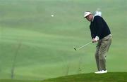 11 May 2001; John Morgan plays a chip shot onto the first green during the AIB Irish Seniors Open at Powerscourt Golf Club in Wicklow. Photo by Matt Browne/Sportsfile