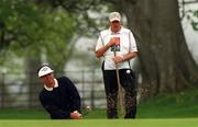 11 May 2001; Bernard Gallacher plays out of the bunker on to the 2nd green during the AIB Irish Seniors Open at Powerscourt Golf Club in Wicklow. Photo by Matt Browne/Sportsfile