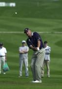 12 May 2001; Denis O'Sullivan of Ireland chips on to the 9th green during the AIB Irish Seniors Open at Powerscourt Golf Club in Wicklow. Photo by Matt Browne/Sportsfile