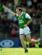 13 May 2001; Mark O'Donnell of Fermanagh celebrates after scoring a goal during the Bank of Ireland Ulster Senior Football Championship Preliminary Round match between Donegal and Fermanagh at MacCumhaill Park in Ballybofey, Donegal. Photo by Damien Eagers/Sportsfile