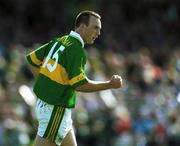 13 May 2001; John Crowley of Kerry celebrates scoring his side's first goal during the Bank of Ireland Munster Senior Football Championship Quarter-Final match between Tipperary and Kerry at Ned Hall Park in Clonmel, Tipperary. Photo by Brendan Moran/Sportsfile