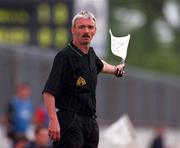 13 May 2001; Referee assistant Peter Lyons holds with the new Buzzer Flag, in use for the first time, during the Bank of Ireland Leinster Senior Football Championship First Round match between Carlow and Wicklow at St Conleth's Park in Newbridge, Kildare. Photo by Matt Browne/Sportsfile *** Local Caption *** during the Bank of Ireland Leinster Senior Football Championship First Round match between Carlow and Wicklow at St Conleth's Park in Newbridge, Kildare. Photo by Matt Browne/Sportsfile