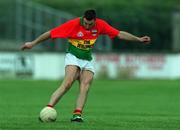 13 May 2001; Sean Kavanagh of Carlow during the Bank of Ireland Leinster Senior Football Championship First Round match between Carlow and Wicklow at St Conleth's Park in Newbridge, Kildare. Photo by Matt Browne/Sportsfile