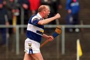 29 April 2001; Declan Conroy of Laois celebrates scoring a goal during the Guinness Leinster Senior Hurling Championship Preliminary Round match between Carlow and Laois at Dr Cullen Park in Carlow. Photo by Damien Eagers/Sportsfile