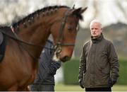 16 March 2016; Trainer Willie Mullins on the gallops ahead of Day 2 at the Cheltenham Festival 2016. Prestbury Park, Cheltenham, Gloucestershire, England. Picture credit: Seb Daly / SPORTSFILE
