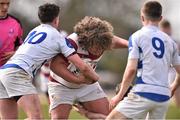 16 March 2016; Gary Keane, Colaiste Iognaid, is tackled by Frank Hopkins, Garbally College. 2016 Top Oil Schools Senior Cup Final, Colaiste Iognaid v Garbally College, The Sportsground, College Road, Galway. Picture credit: David Maher / SPORTSFILE