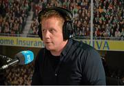 16 March 2016; Presenter Hugh Cahill during the 2FM Game On International Special at the Aviva Fan Studio in Aviva Stadium. 70 lucky fans had the opportunity to attend the broadcast of the Aviva sponsored Game On on RTÉ 2FM previewing Saturday’s match between Ireland and Scotland in Aviva Stadium. Aviva Stadium, Lansdowne Road, Dublin. Picture credit: Piaras Ó Mídheach / SPORTSFILE