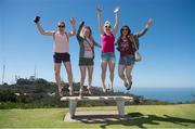 16 March 2016; Visiting Mount Soledad during a tour of the city of San Diego are, Cork footballers, from left, Rena Buckley, Vera Foley, Briege Corkery and Marie Ambrose. TG4 Ladies Football All-Star Tour. San Diego, California, USA. Picture credit: Brendan Moran / SPORTSFILE
