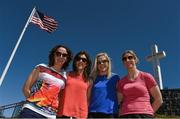 16 March 2016; Visiting Mount Soledad during a tour of the city of San Diego are, from left, Geraldine O'Flynn, Cira O'Sullivan and Brid Stack, all Cork, with Cora Staunton, Mayo. TG4 Ladies Football All-Star Tour. San Diego, California, USA. Picture credit: Brendan Moran / SPORTSFILE