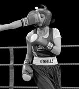 5 March 2010; Rebecca Meaney, Tolerton, during her women's elite 51kg final bout with Debbie Rogers, Bray. National Men's & Women's Elite National Championships 2010 Finals - Friday, National Stadium, Dublin. Picture credit: Stephen McCarthy / SPORTSFILE