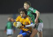 10 March 2010; Shane Brennan, Clare, in action against Tony McMahon, Limerick. Cadbury Munster GAA Football Under 21 Quarter-Final, Limerick v Clare, Cooraclare GAA Club, Co. Clare. Picture credit: Diarmuid Greene / SPORTSFILE