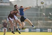 17 March 2016; Conor Glass, St Patrick's College Maghera, contests a high ball with Cormac McDonnell and Jarleth Og Burns, St Paul’s Bessbrook. Danske Bank McRory Cup Final, St Patrick's College Maghera v St Paul’s Bessbrook, Athletic Grounds, Armagh. Picture credit: Oliver McVeigh / SPORTSFILE