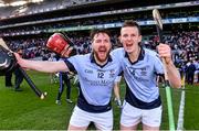 17 March 2016; Kevin Ryan, left, and David Dempsey, Na Piarsaigh, celebrate following their side's victory. AIB GAA Hurling All-Ireland Senior Club Championship Final, Na Piarsaigh, Limerick, v Ruairí Óg Cushendall, Antrim. Croke Park, Dublin. Picture credit: Ramsey Cardy / SPORTSFILE