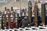 18 March 2016; A general view of bookmakers' boards ahead of Day 4 of the Cheltenham Festival. Prestbury Park, Cheltenham, Gloucestershire, England. Picture credit: Seb Daly / SPORTSFILE