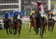 18 March 2016; Superb Story, with Harry Skelton up, on their way to winning the Vincent O'Brien County Handicap Hurdle. Prestbury Park, Cheltenham, Gloucestershire, England. Picture credit: Seb Daly / SPORTSFILE