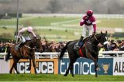 18 March 2016; Bryan Cooper celebrates as he crosses the line to win the Timico Cheltenham Gold Cup on Don Cossack. Prestbury Park, Cheltenham, Gloucestershire, England. Picture credit: Seb Daly / SPORTSFILE