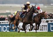 18 March 2016; Solar Impulse, with Sam Twiston-Davies up, on their way to winning the Johnny Henderson Grand Annual Handicap Steeple Chase Challenge Cup. Prestbury Park, Cheltenham, Gloucestershire, England. Picture credit: Seb Daly / SPORTSFILE