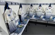 18 March 2016; A general view of the Leinster changing room ahead of the game. Guinness PRO12 Round 9 Refixture, Glasgow Warriors v Leinster. Scotstoun Stadium, Glasgow, Scotland. Picture credit: Stephen McCarthy / SPORTSFILE