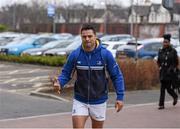 18 March 2016; Ben Te'o, Leinster, arrives ahead of the game. Guinness PRO12 Round 9 Refixture, Glasgow Warriors v Leinster. Scotstoun Stadium, Glasgow, Scotland. Picture credit: Stephen McCarthy / SPORTSFILE