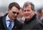 18 March 2016; Trainer Aidan O'Brien and Owner J.P. McManus after Ivanovich Gorbatov, with Barry Geraghty up, won the JCB Triumph Hurdle. Prestbury Park, Cheltenham, Gloucestershire, England. Picture credit: Cody Glenn / SPORTSFILE