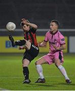 18 March 2016; Aymen Ben Mohamed, Bohemians, in action against Aidan Friel, Wexford Youths. SSE Airtricity League Premier Division, Bohemians v Wexford Youths. Dalymount Park, Dublin.  Picture credit: Piaras Ó Mídheach / SPORTSFILE