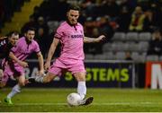 18 March 2016; Daniel Furlong, Wexford Youths, scores his side's first goal from a penalty. SSE Airtricity League Premier Division, Bohemians v Wexford Youths. Dalymount Park, Dublin.  Picture credit: Piaras Ó Mídheach / SPORTSFILE