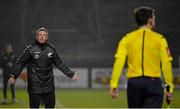 18 March 2016; Bohemians manager Keith Long remonstrates with a linesman after Wexford Youths were awarded a penalty that was scored by Daniel Furlong. SSE Airtricity League Premier Division, Bohemians v Wexford Youths. Dalymount Park, Dublin.  Picture credit: Piaras Ó Mídheach / SPORTSFILE