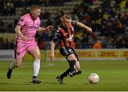 18 March 2016; Lorcan Fitzgerald, Bohemians, in action against Paul Murphy, Wexford Youths. SSE Airtricity League Premier Division, Bohemians v Wexford Youths. Dalymount Park, Dublin.  Picture credit: Piaras Ó Mídheach / SPORTSFILE