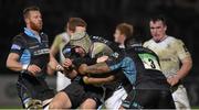 18 March 2016; Mick Kearney, Leinster, is tackled by Rory Clegg, left, and Sila Puafisi, Glasgow Warriors. Guinness PRO12 Round 9 Refixture, Glasgow Warriors v Leinster. Scotstoun Stadium, Glasgow, Scotland. Picture credit: Stephen McCarthy / SPORTSFILE