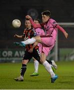 18 March 2016; Ryan Delaney, Wexford Youths, in action against Paddy Kavanagh, Bohemians. SSE Airtricity League Premier Division, Bohemians v Wexford Youths. Dalymount Park, Dublin.  Picture credit: Piaras Ó Mídheach / SPORTSFILE
