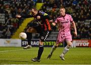 18 March 2016; Derek Pender, Bohemians, in action against Chris Kenny, Wexford Youths. SSE Airtricity League Premier Division, Bohemians v Wexford Youths. Dalymount Park, Dublin.  Picture credit: Piaras Ó Mídheach / SPORTSFILE