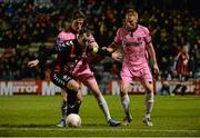 18 March 2016; Derek Pender, Bohemians, in action against Lee Grace, left, and Chris Kenny, Wexford Youths. SSE Airtricity League Premier Division, Bohemians v Wexford Youths. Dalymount Park, Dublin.  Picture credit: Piaras Ó Mídheach / SPORTSFILE
