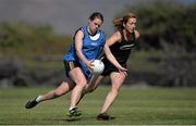 18 March 2016; Noelle Healy, Dublin, in action against Caroline O'Hanlon, Armagh, during a training session in the US Olympic Training Center, in Chula Vista, ahead of the TG4 Ladies Football All Star game. TG4 Ladies Football All-Star Tour, US Olympic Training Center, Chula Vista, California, USA. Picture credit: Brendan Moran / SPORTSFILE