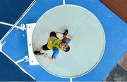 19 March 2016; Padraig Hore, Taghmon A.C., Co. Wexford, competing in the Boy's Under 17 Shot Put, during the GloHealth Indoor National Championships Juvenile Track & Field. AIT, Athlone, Co. Westmeath. Photo by Sportsfile