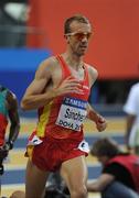 12 March 2010; Spain's Sergio Sánchez on his way to finishing in third place in his heat to qualify for the Men's 3000m final at the 13th IAAF World Indoor Athletics Championships, Doha, Qatar. Picture credit: Pat Murphy / SPORTSFILE