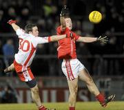 13 March 2010; Colm O’Neill, Cork, in action against Martin Swift, Tyrone. Allianz GAA Football National League, Division 1, Round 4, Tyrone v Cork, Healy Park, Omagh, Co. Tyrone. Picture credit: Oliver McVeigh / SPORTSFILE