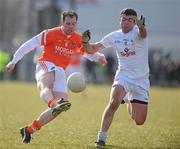14 March 2010; Ciaran McKeever, Armagh, in action against Padraig O'Neill, Kildare. Allianz GAA Football National League, Division 2, Round 4, Armagh v Kildare, St Oliver Plunkett Park, Crossmaglen, Co. Armagh. Picture credit: Oliver McVeigh / SPORTSFILE