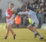 14 March 2010; Stefan Forker, Armagh, in action against Damien Hendy, Kildare. Allianz GAA Football National League, Division 2, Round 4, Armagh v Kildare, St Oliver Plunkett Park, Crossmaglen, Co. Armagh. Picture credit: Oliver McVeigh / SPORTSFILE