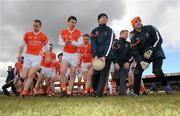 14 March 2010; The Armagh squad break after the traditional team picture. Allianz GAA Football National League, Division 2, Round 4, Armagh v Kildare, St Oliver Plunkett Park, Crossmaglen, Co. Armagh. Picture credit: Oliver McVeigh / SPORTSFILE