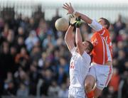 14 March 2010; Gareth Swift, Armagh, in action against Mark Scanlon, Kildare. Allianz GAA Football National League, Division 2, Round 4, Armagh v Kildare, St Oliver Plunkett Park, Crossmaglen, Co. Armagh. Picture credit: Oliver McVeigh / SPORTSFILE