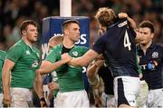 19 March 2016; Conor Murray, Ireland, tussles with Richie Gray, Scotland. RBS Six Nations Rugby Championship, Ireland v Scotland. Aviva Stadium, Lansdowne Road, Dublin. Picture credit: Matt Browne / SPORTSFILE