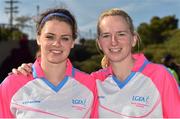 19 March 2016; Dublin Ladies Football All Stars, from left, Noelle Healy, and Sorcha Furlong, both from the St Brigid's GAA club, after the game. TG4 Ladies Football All-Star Tour, 2014 All Stars v 2015 All Stars. University of San Diego, Torero Stadium, San Diego, California, USA. Picture credit: Brendan Moran / SPORTSFILE