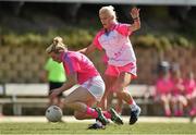 19 March 2016; Briege Corkery, Cork and 2015 All Stars, in action against Bernie Breen, Kerry and 2014 All Stars. TG4 Ladies Football All-Star Tour, 2014 All Stars v 2015 All Stars. University of San Diego, Torero Stadium, San Diego, California, USA. Picture credit: Brendan Moran / SPORTSFILE