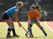 20 March 2016; Kerri McDonald, Ards, in action against Kirstie Lammey, Ulster Elks. Irish Senior Women's Cup Final, Ards v Ulster Elks, National Hockey Stadium, UCD, Belfield, Dublin. Photo by Sportsfile