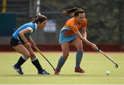 20 March 2016; Hannah Coey, Ards, in action against Dawn Axon, Ulster Elks. Irish Senior Women's Cup Final, Ards v Ulster Elks, National Hockey Stadium, UCD, Belfield, Dublin. Photo by Sportsfile