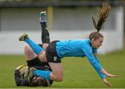 20 March 2016; Eleanor Ryan Doyle, UCD Waves, in action against Siobhan Granmt Moorhead, Kilkenny United WFC. Continental Tyres Women's National League, Kilkenny United WFC v UCD Waves, Buckley Park, Kilkenny. Picture credit: David Maher / SPORTSFILE